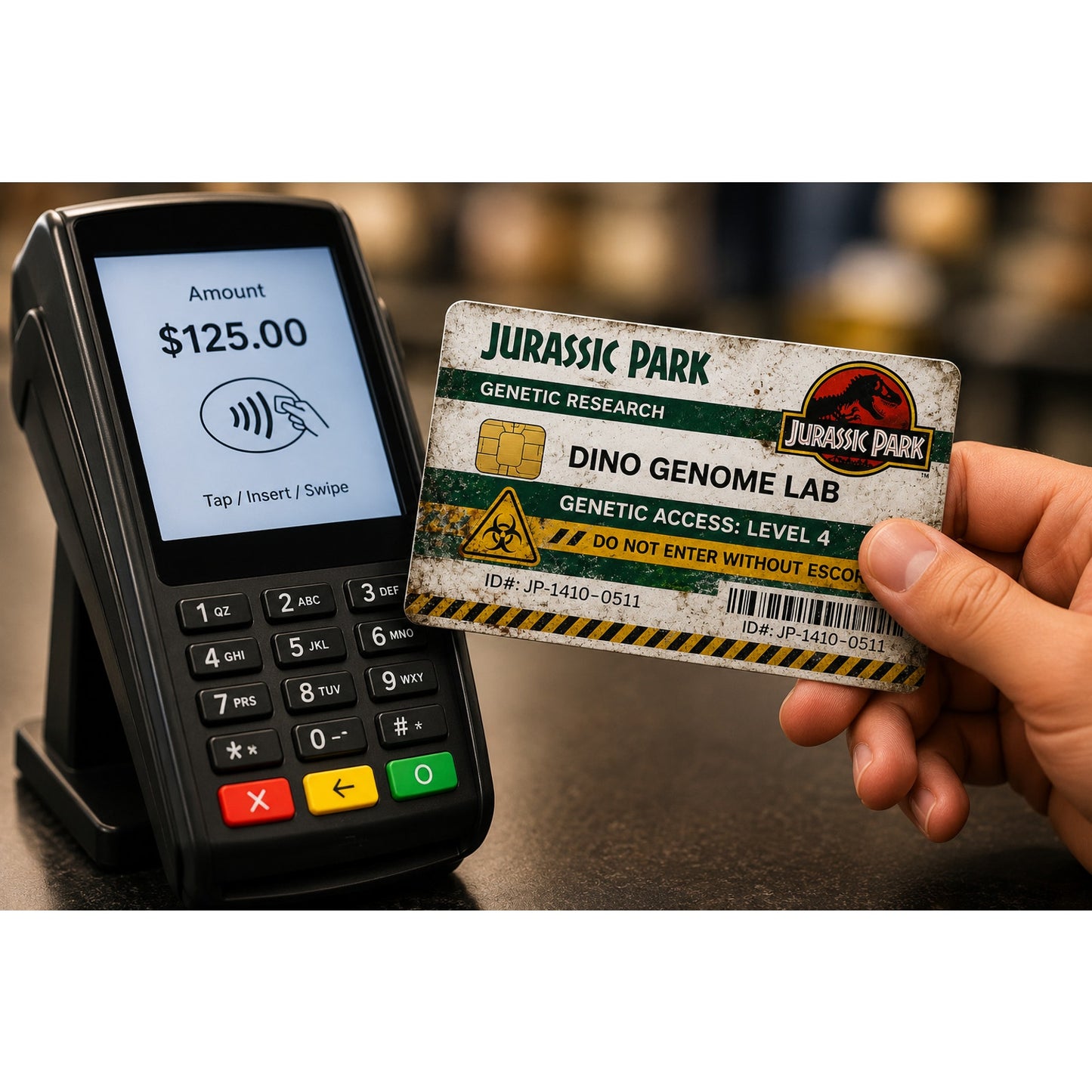 Jurassic Park Dino Genome Lab Credit Card Skin Vinyl Sticker Card Wrap