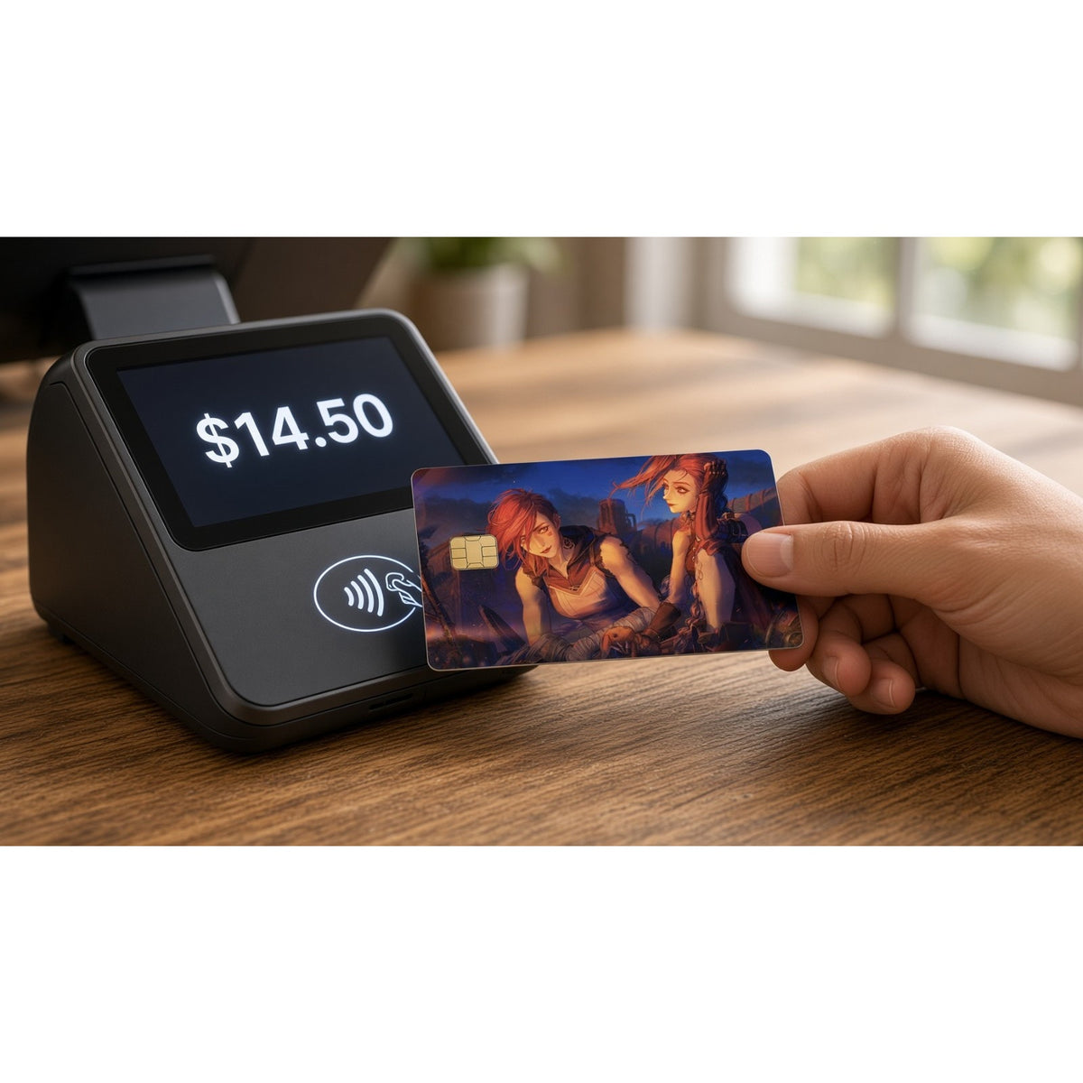 Jinx & Vi Crimson Sunset League of Legends Debit Card Credit Card Skin