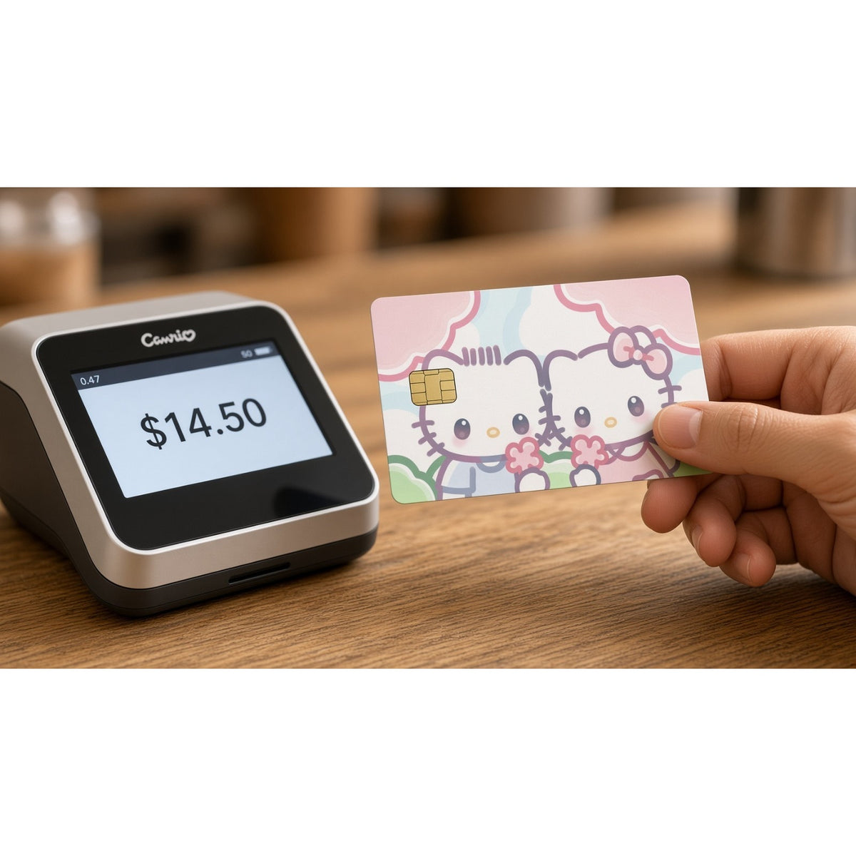 Sweet Meadow Kitty Couple Cute Kawaii Debit Card Credit Card Skin