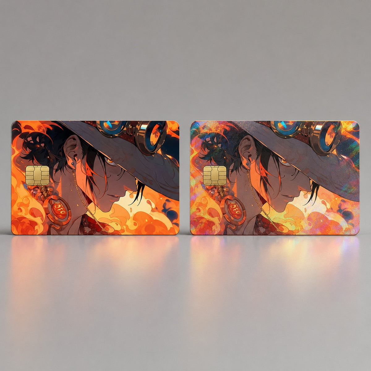 Portgas D Aces Fiery Resolve One Piece Debit Card Credit Card Skin