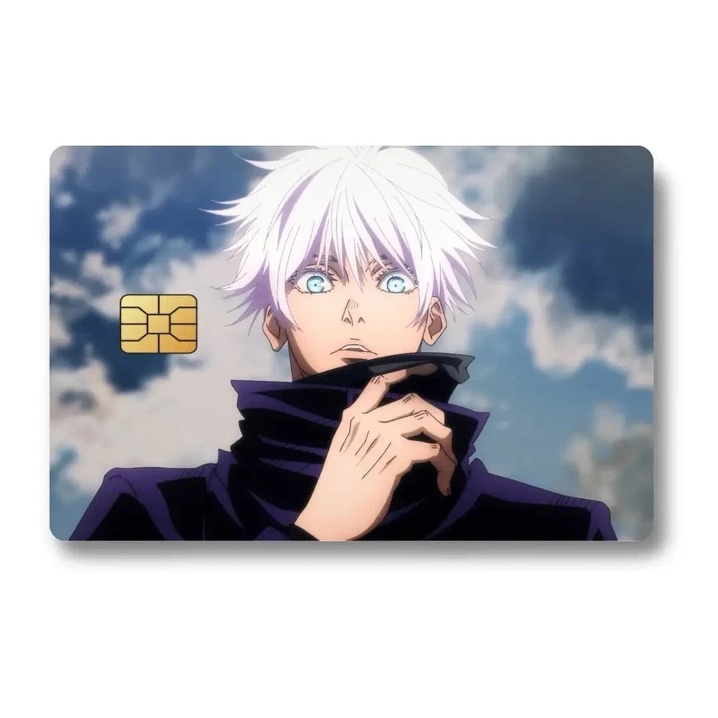 Anime Jujutsu Kaisen Satoru Gojo Pose Credit Card Cover Vinyl Skin Sticker