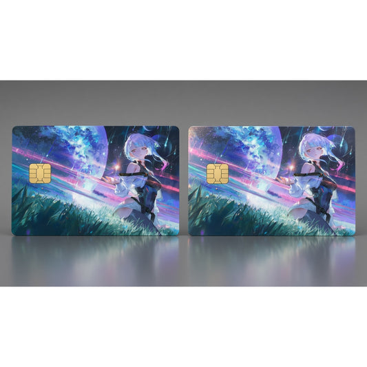 Lucy Cyberpunk Credit Card Skin – Cosmic Data Stream