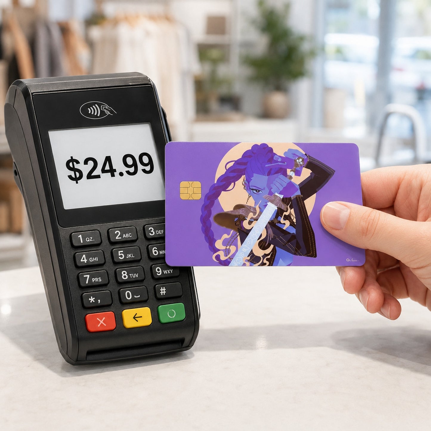 Rumi's Defiant Blade K-pop Demon Hunters HUNTR/X Huntrix Credit Card Skin