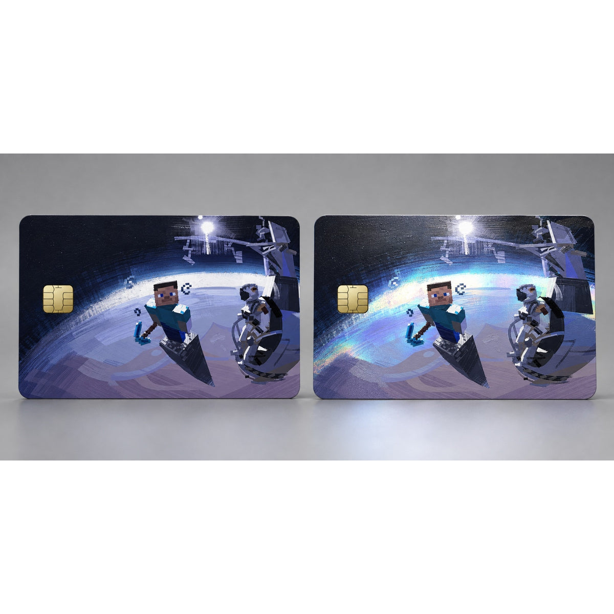 Steve Diamond Pickaxe Space Adventure Mine Craft Debit Card Credit Card Skin