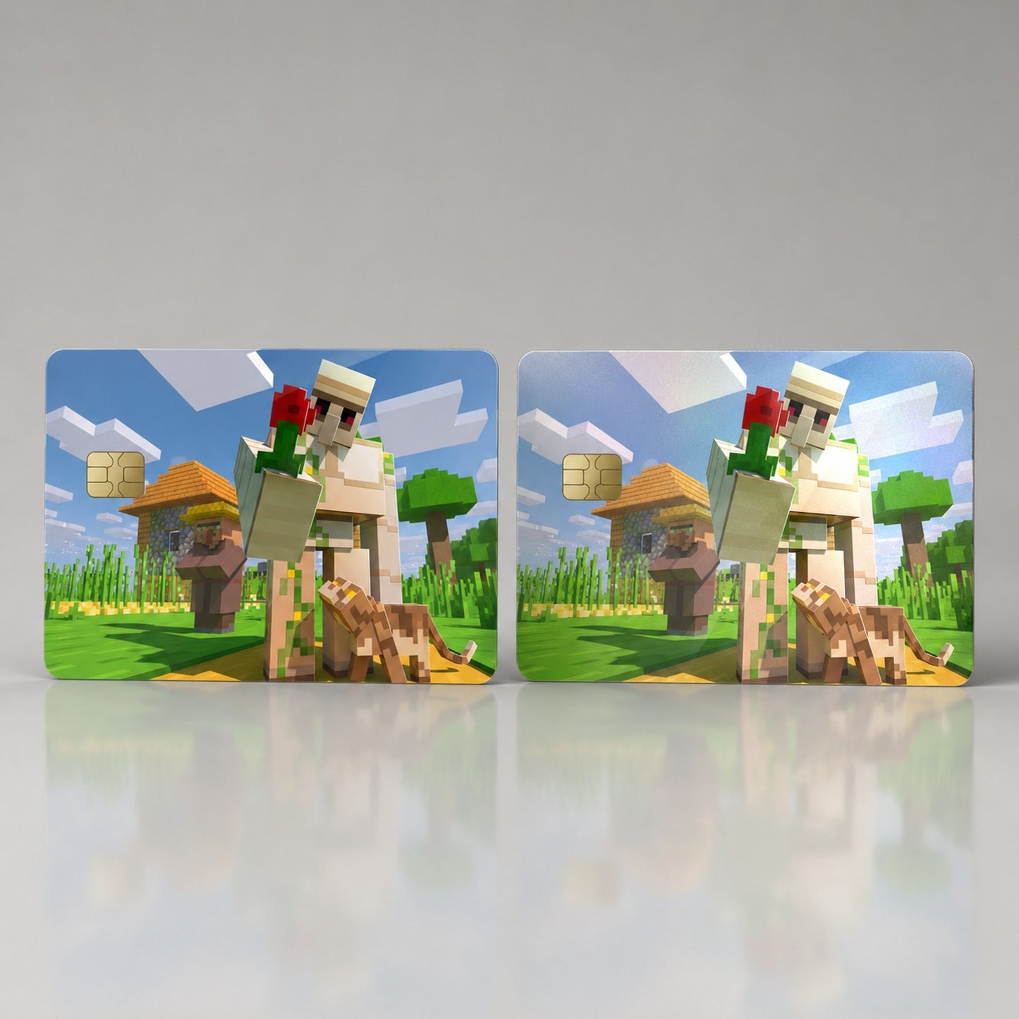 Iron Golem's Offering with Poppy Mine Craft Debit Card Credit Card Skin