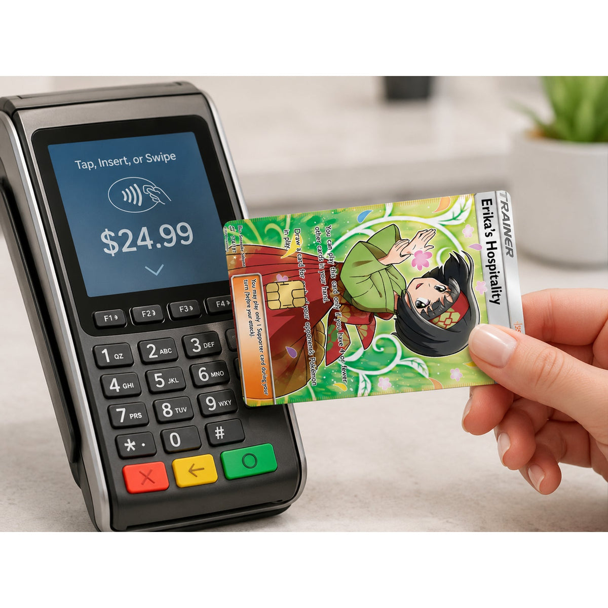 Erika's Hospitality Card Pokémon TC Debit Card Credit Card Skin Vinyl Sticker