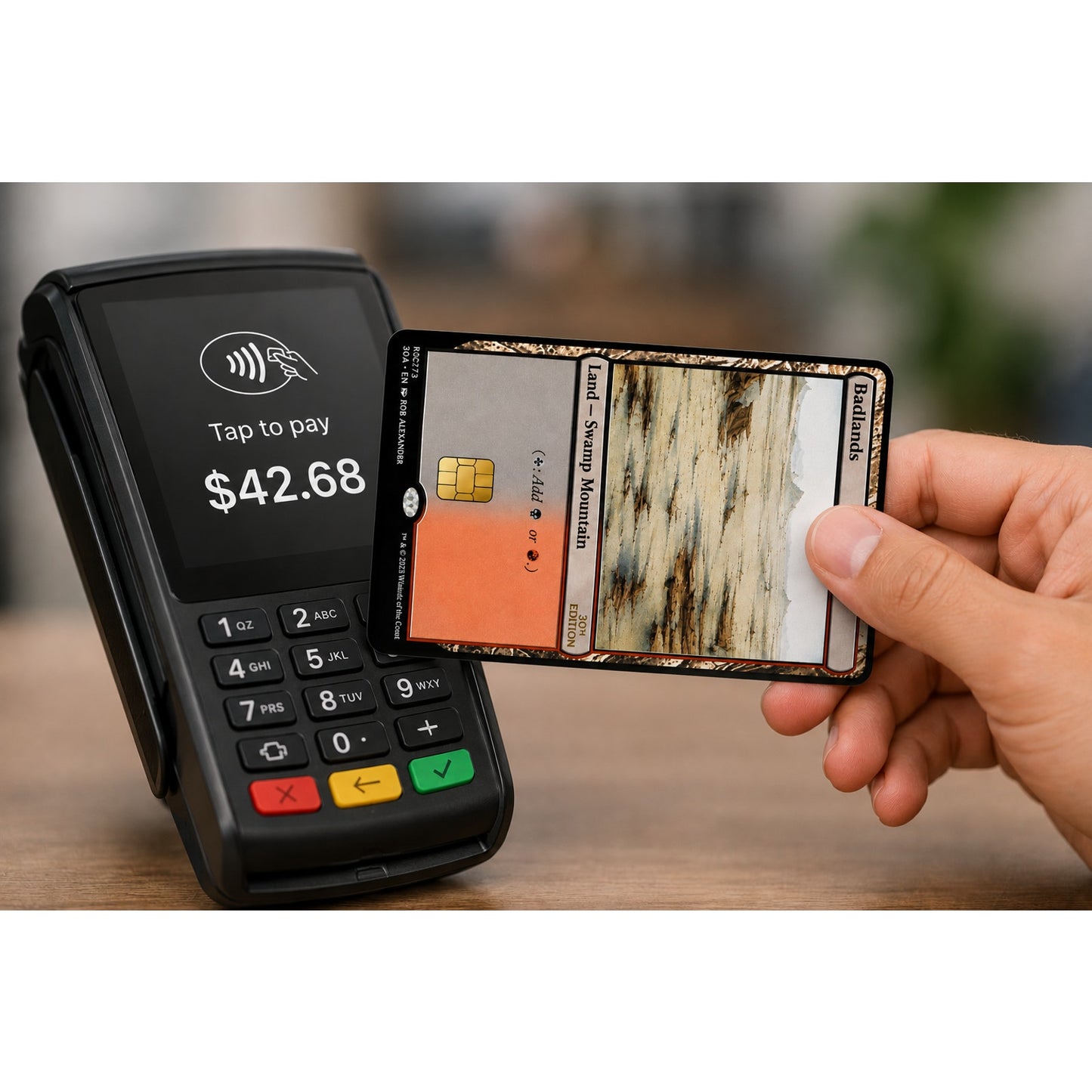 Magic The Gathering Badlands Dual Land Credit Card Skin Vinyl Sticker