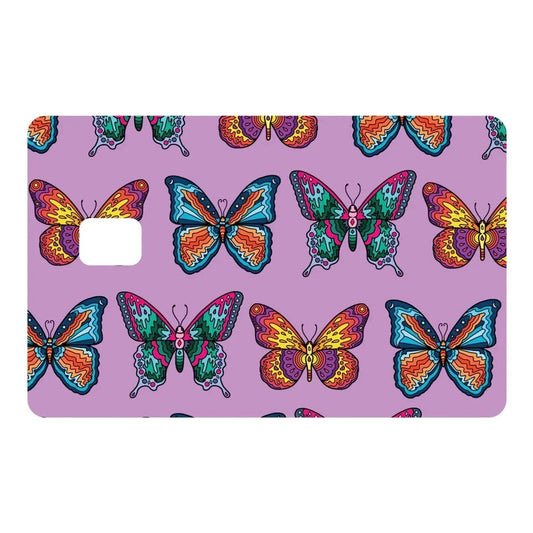 Butterflies in Lavander Debit Card Credit Card Vinyl Skin Cover Waterproof