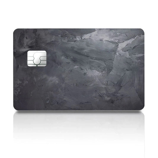 Brushed Slate Credit Card Skin Decal Set Gray Metallic Vinyl Cover Sticker