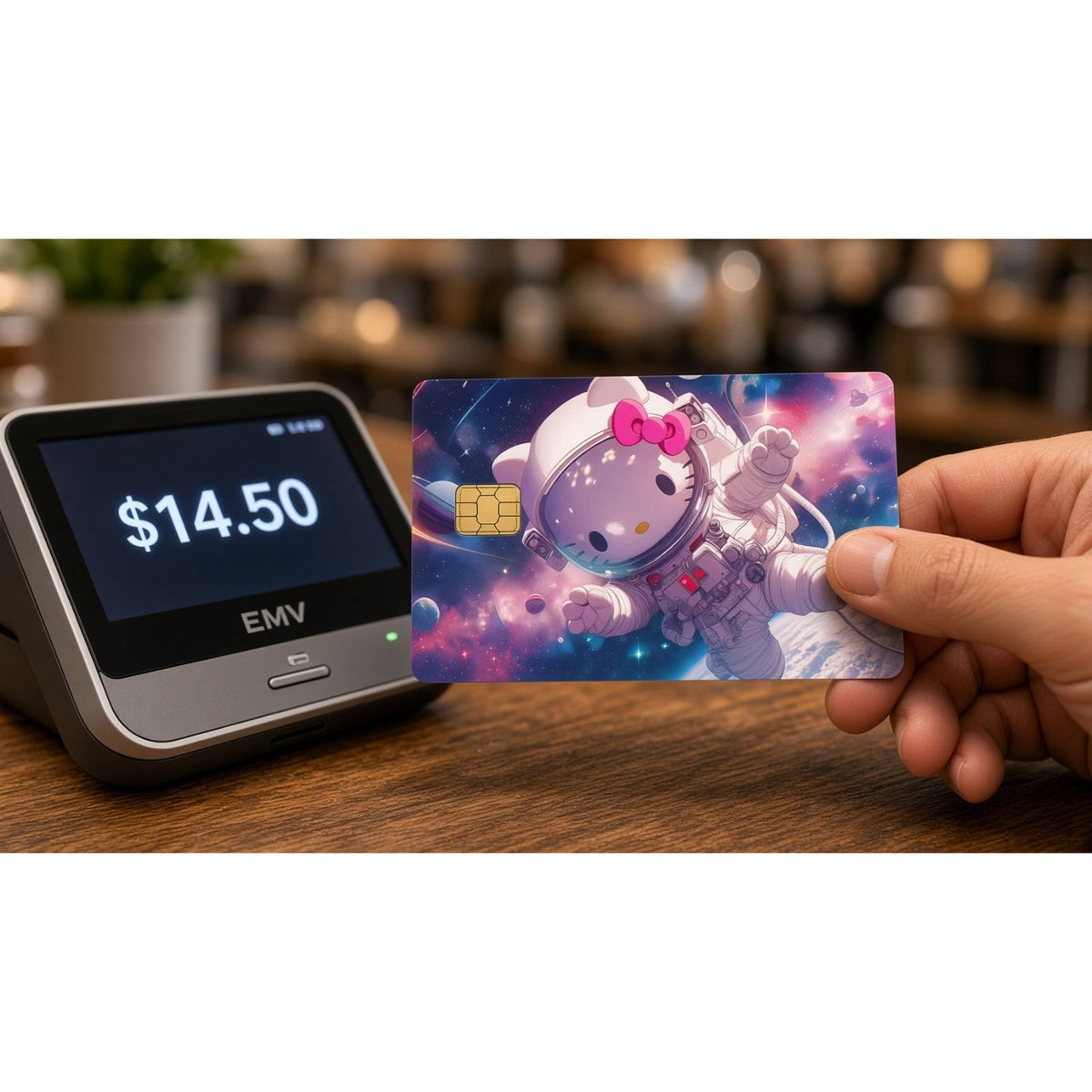Cosmic Kitty Astronaut Cute Kawaii Debit Card Credit Card Skin