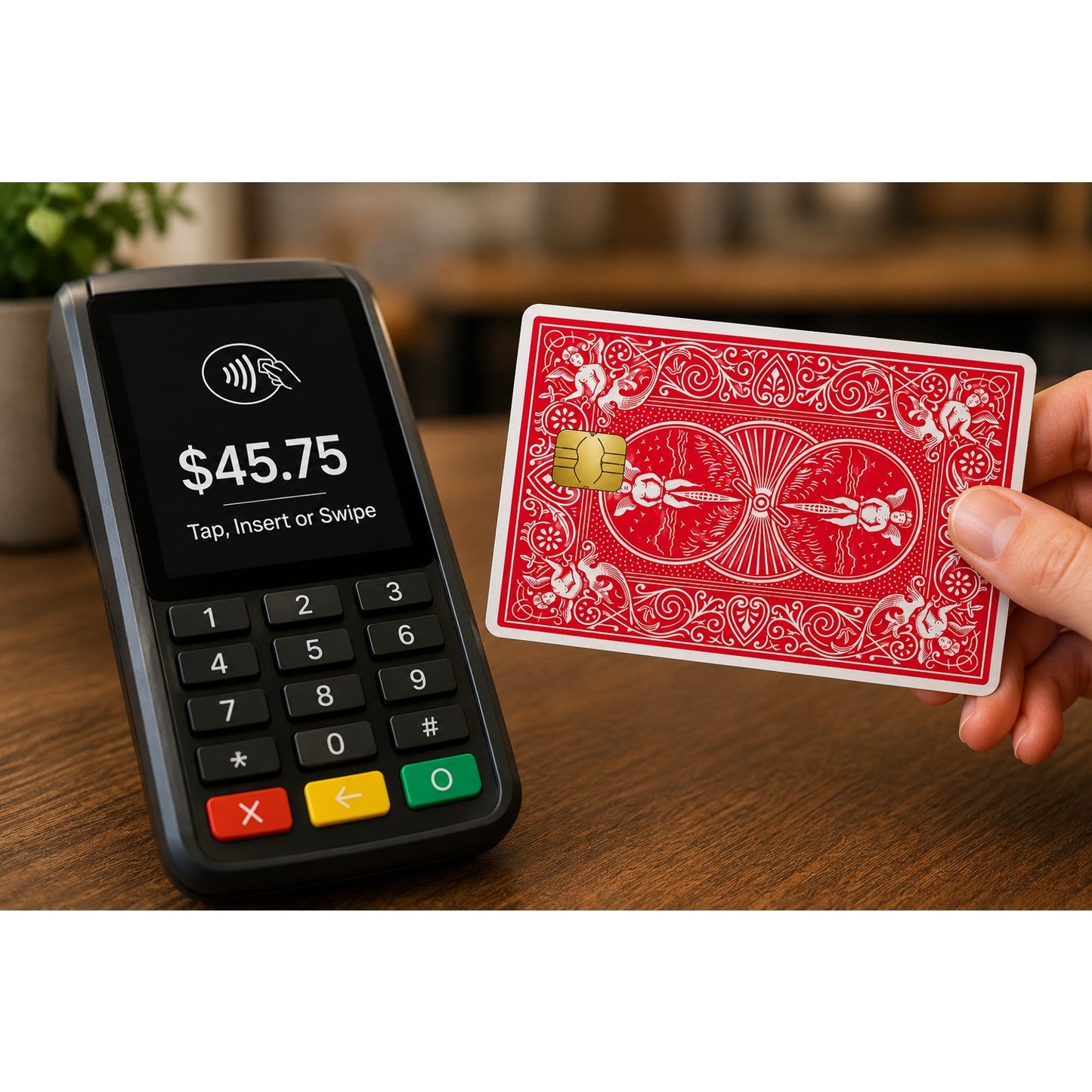 Red Bicycle Card Back Credit Card Skin Poker Debit Card Vinyl Wrap