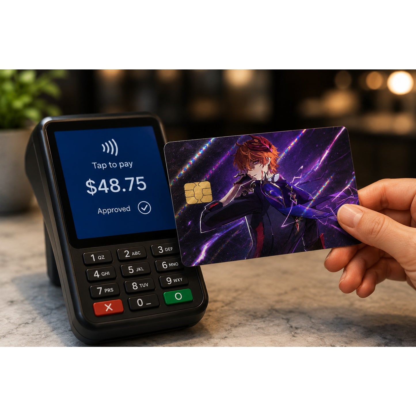 Electro Delusion Tartaglia Genshin Impact (Childe) Debit Card Credit Card Skin