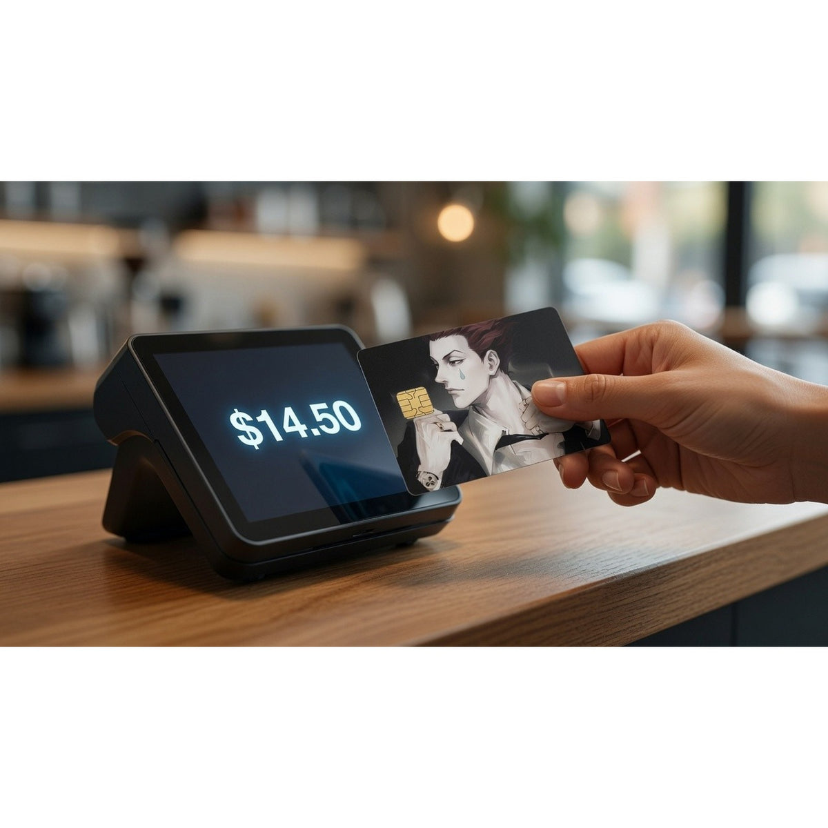 Hisoka Morow's Modern Noir Elegance HunterXHunter Debit Card Credit Card Skin