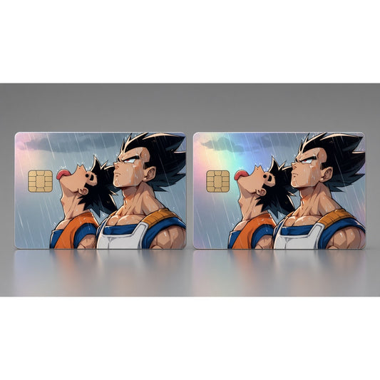 Goku’s Rain Hydration vs. Vegeta’s Pride DragonballZ Debit Card Credit Card Skin