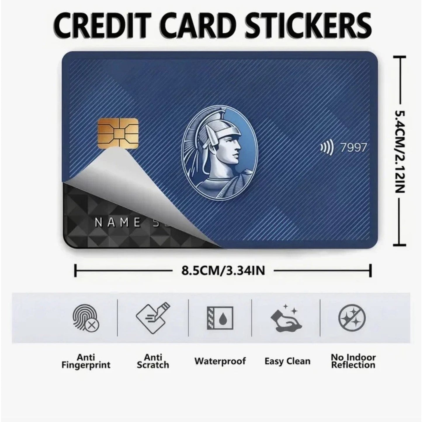 AMEX AMERICAN EXPRESS CENTURION Credit Debit Card Skin Cover Sticker Set 2PCS