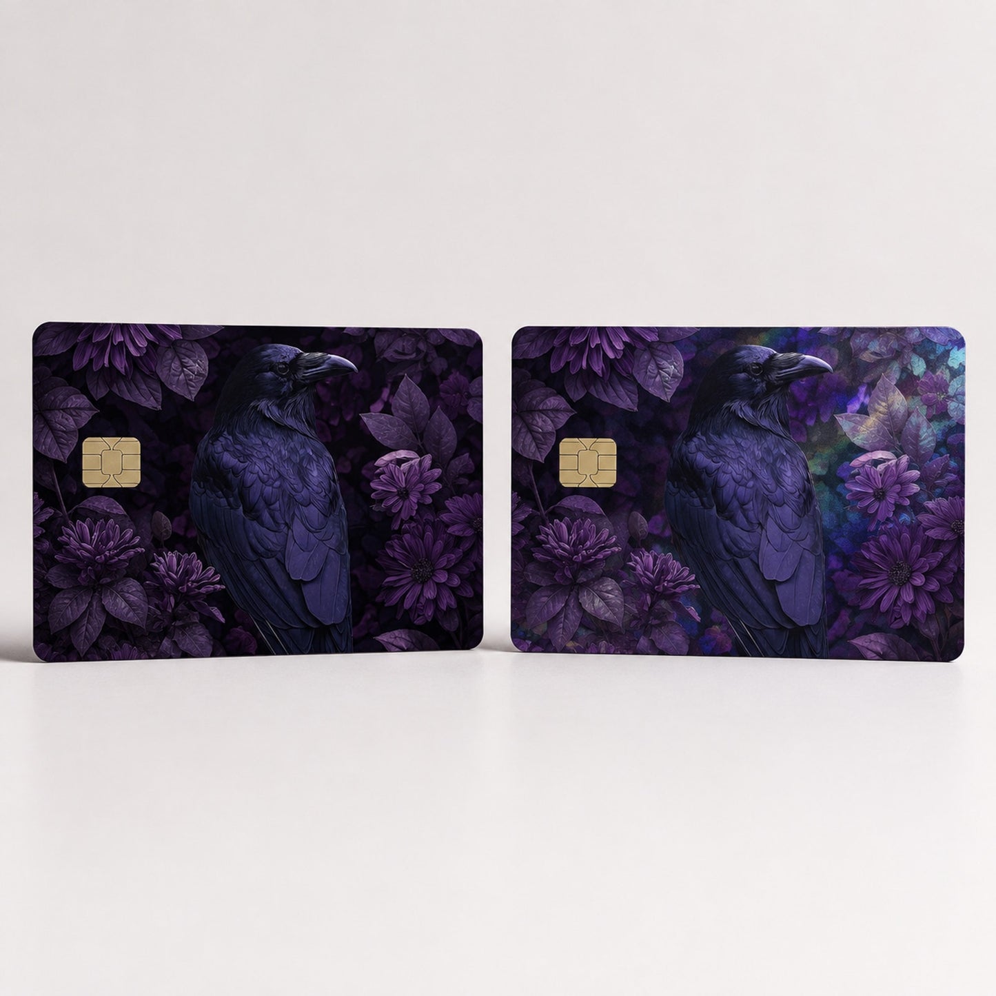 Midnight Raven Sanctuary in Velvet Lila Luxury Design Credit Card Skin