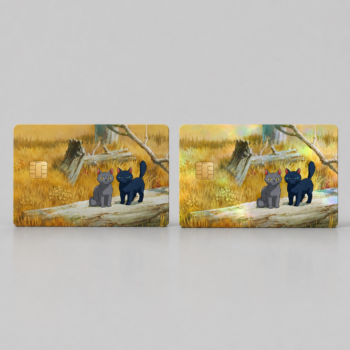 Curious Tib & Gib Mossy Log | Mary & Witch's Flower Ghibli Credit Card Skin