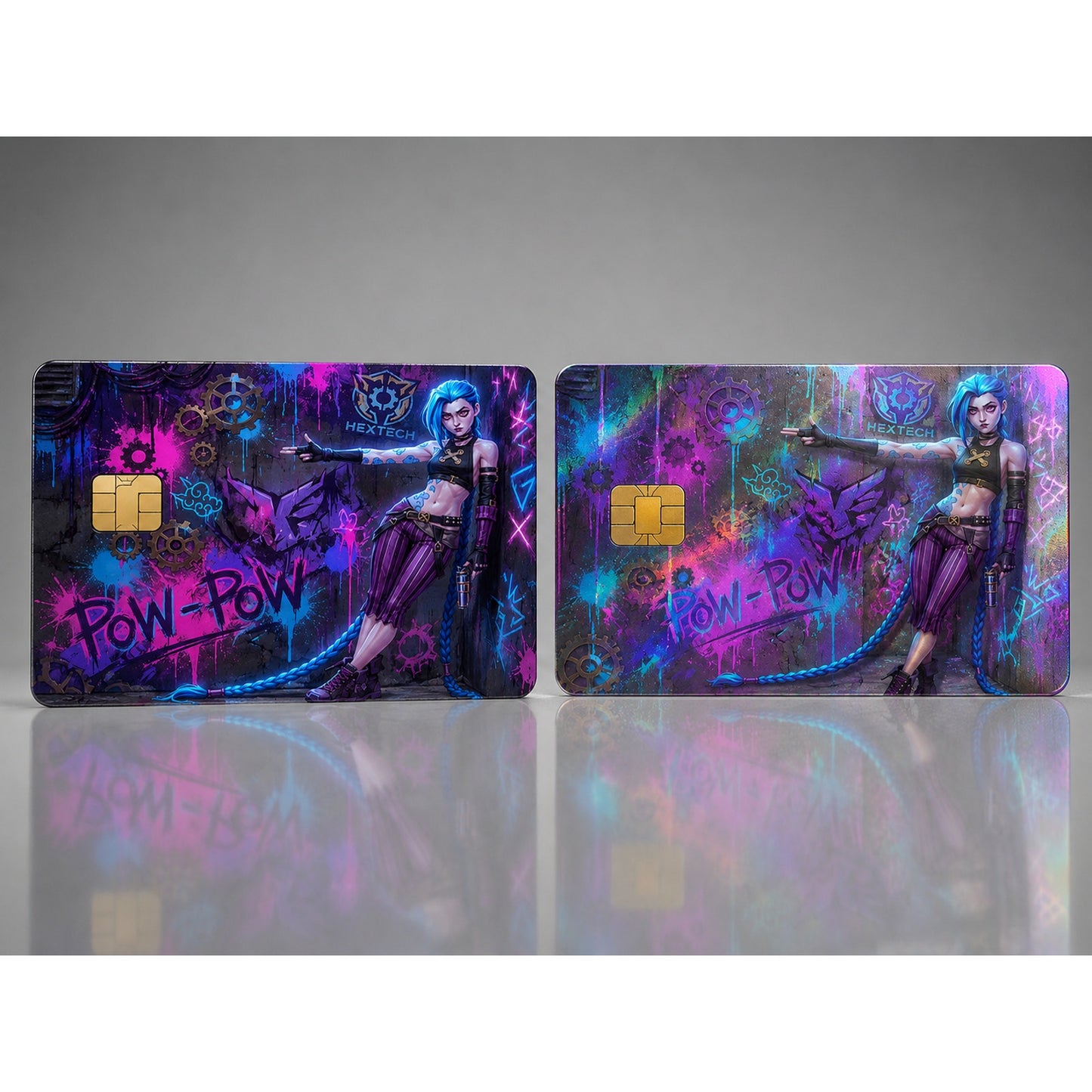Jinx Leaning Graffiti Wall League of Legends Debit Card Credit Card Skin