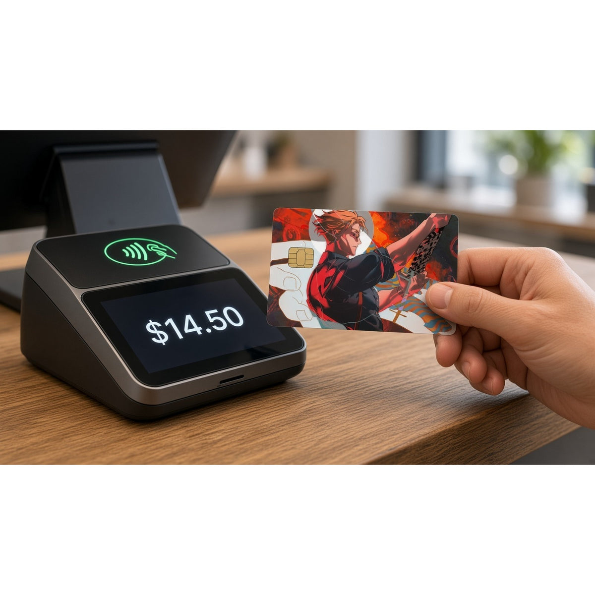 Kento's Unwinding Crimson Jujutsu Kaisen Debit Card Credit Card Skin