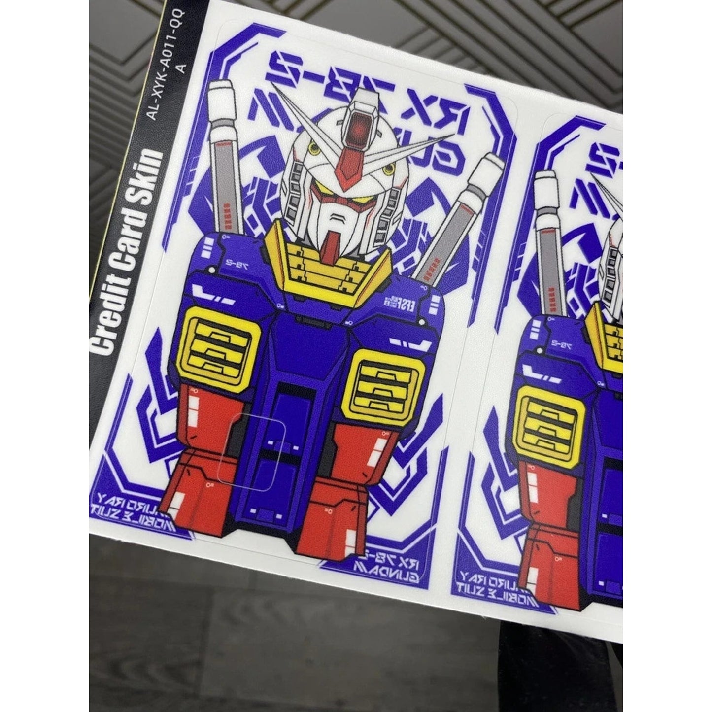Mobile Suit Gundam Wing Credit Card Smart Sticker Skin Precut Small Chip Debit