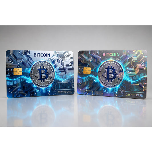 Platinum Bitcoin Crypto Credit Card Skin Sticker