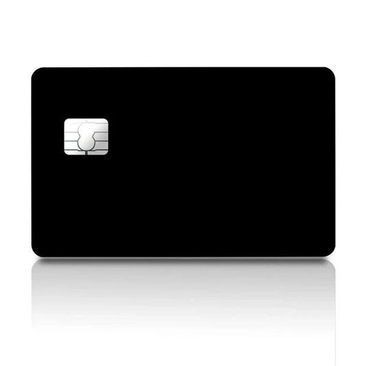 Solid Black Minimalist Stealth Credit Card Skin