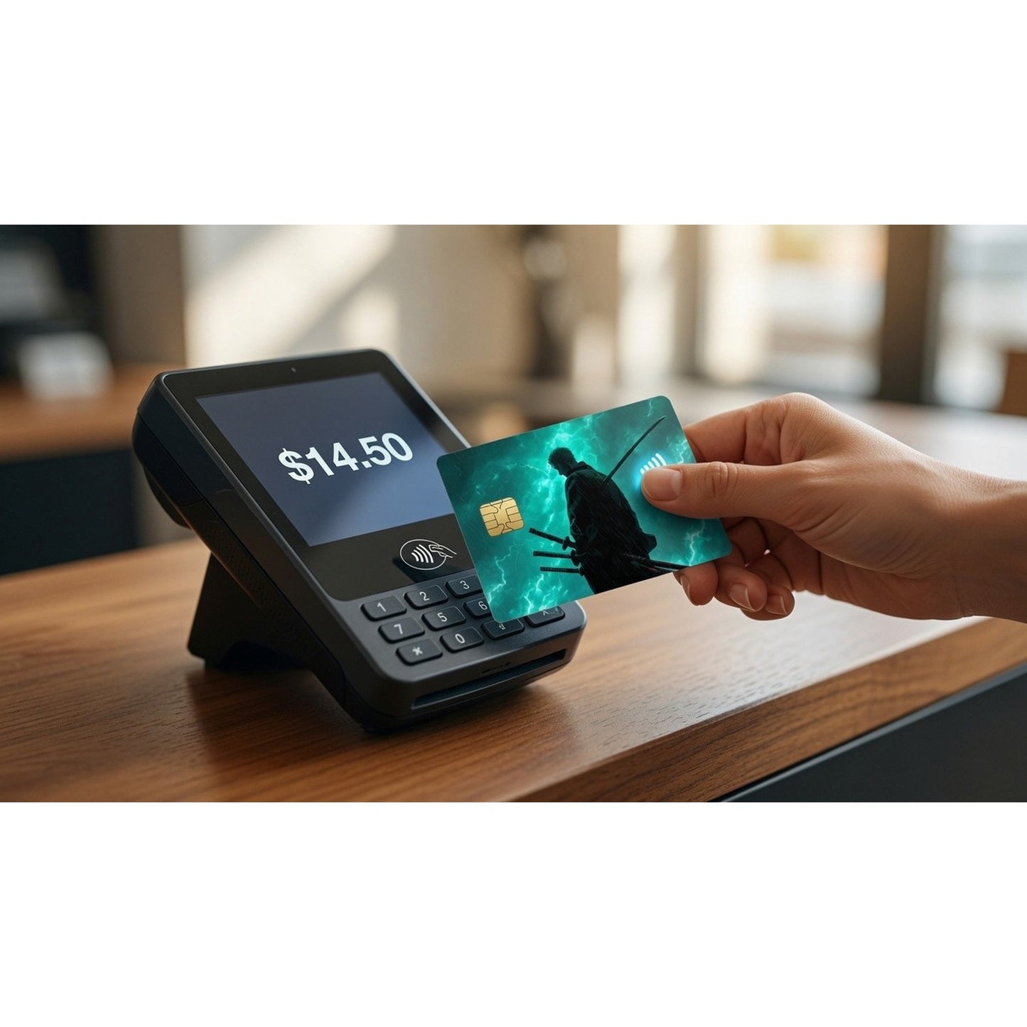 Zoro's Thunderstorm Meditation One Piece Debit Card Credit Card Skin