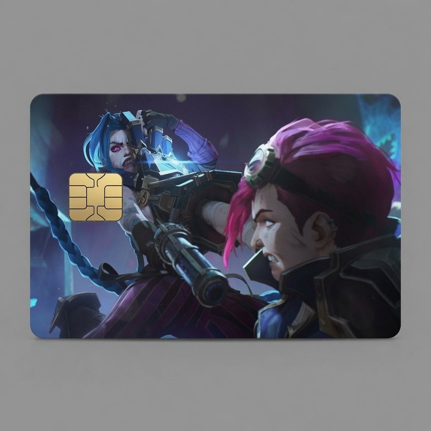 Last Duel of Vi & Jinx League of Legends Debit Card Credit Card Skin