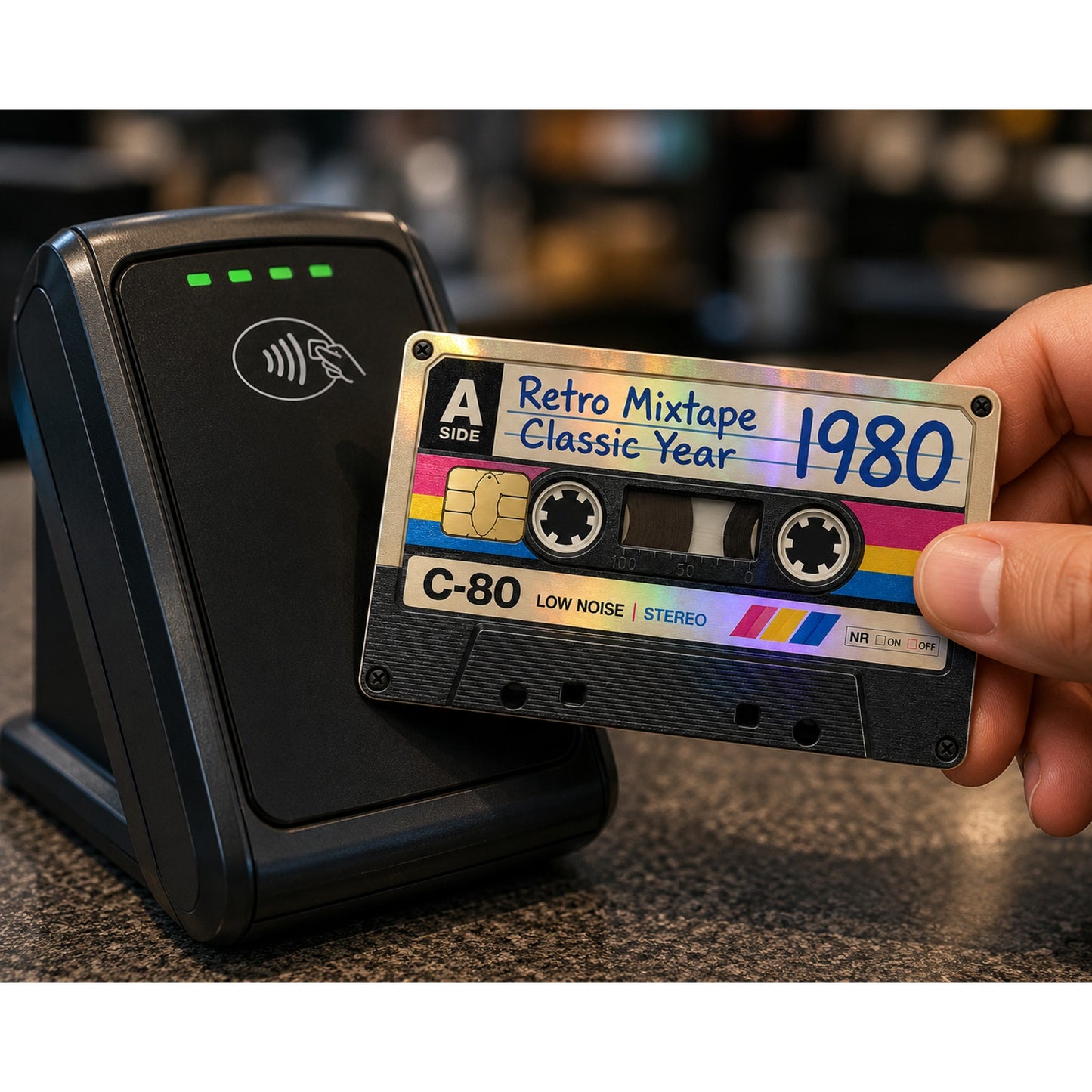 Retro Mixtape 1980 Credit Card Sticker Debit Skin Decal