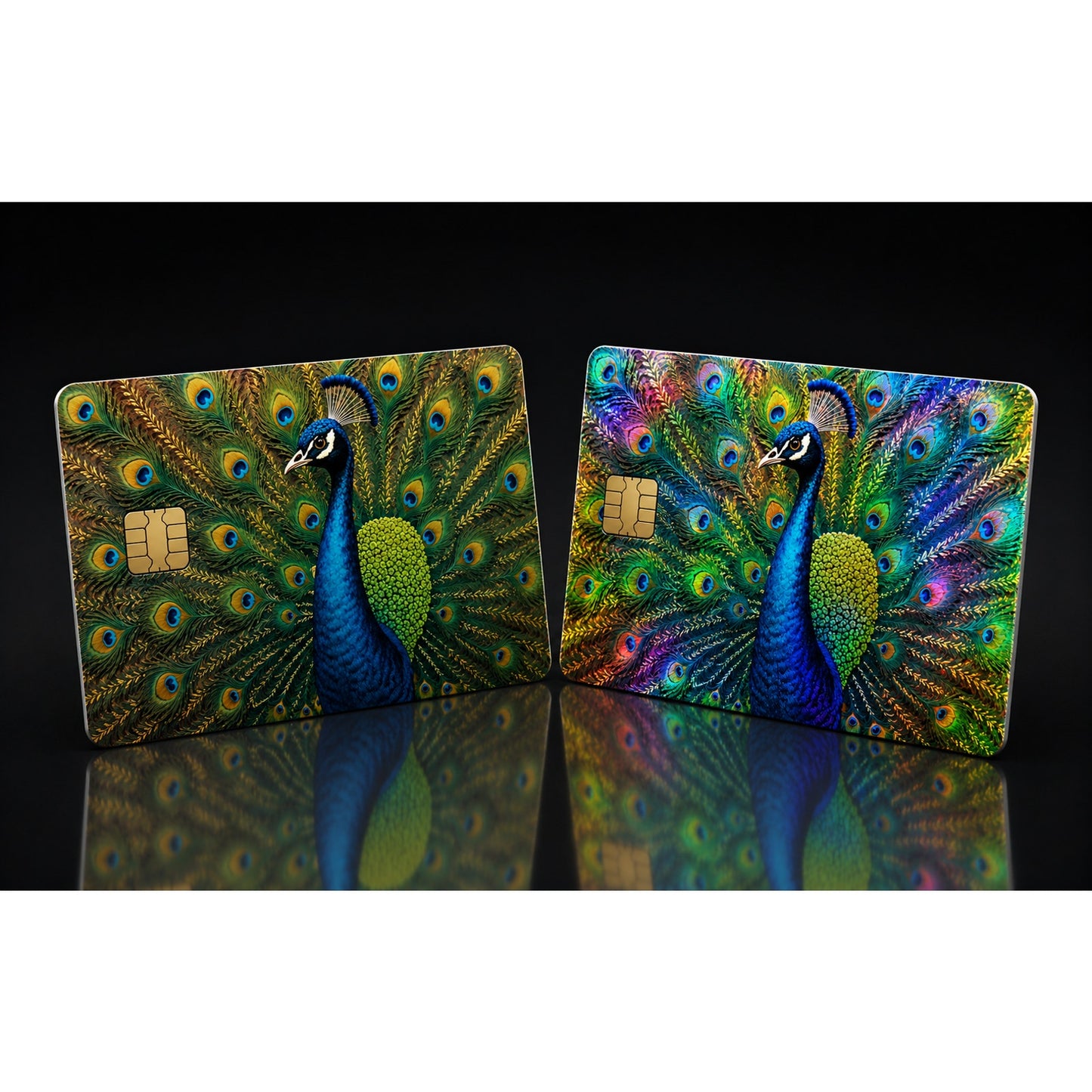 Blue Peacock Feather Display Debit Card Skin Vinyl Card Wrap