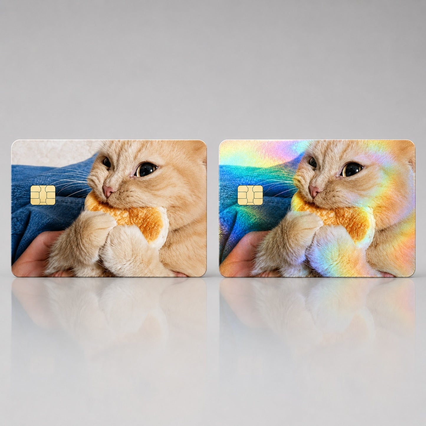 Mine All Mine Kitty Biting Bread Cat Debit Card Credit Card Skin