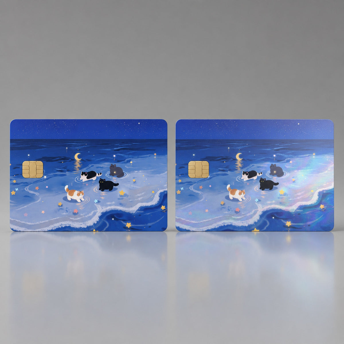 The Cosmic Tide Starry Cats Debit Card Credit Card Skin