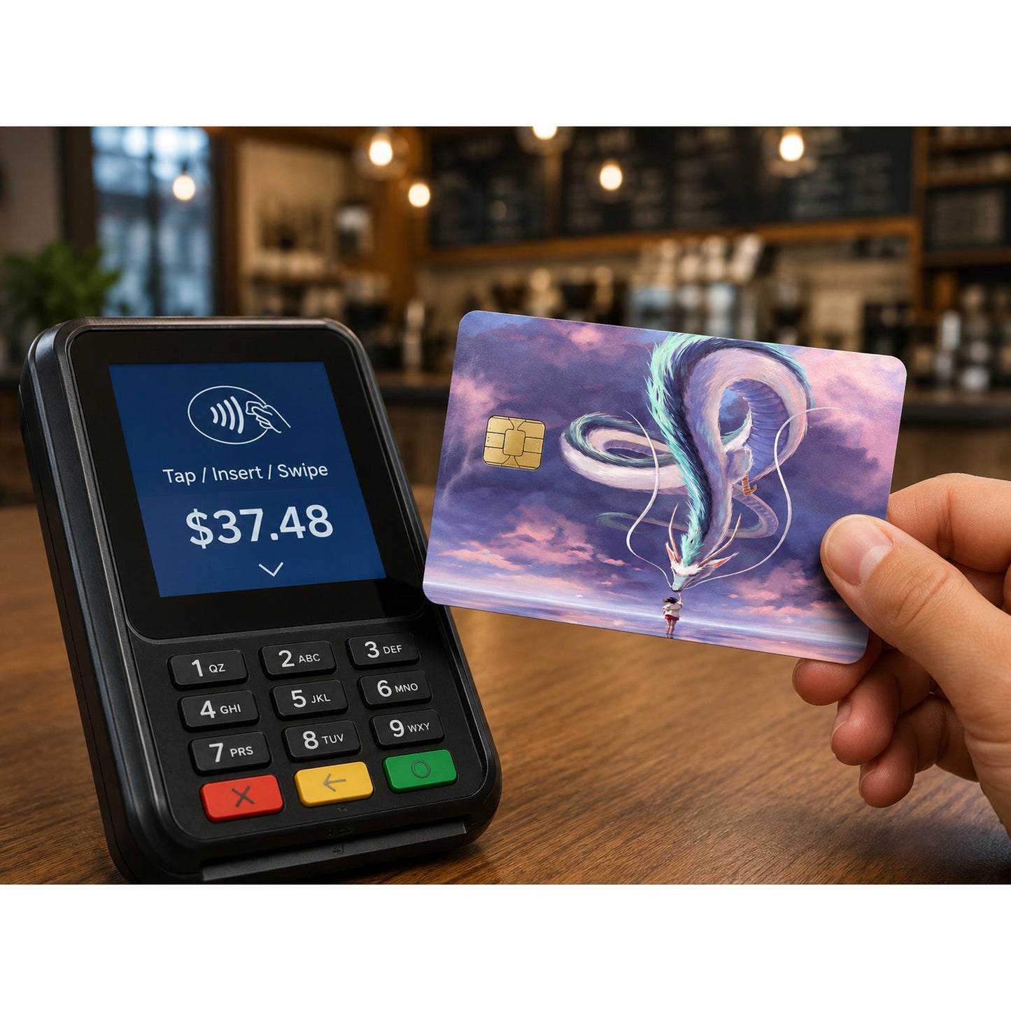 Chihiro&Haku Dragon Form Spirited Away Ghibli Studio Debit Card Credit Card Skin