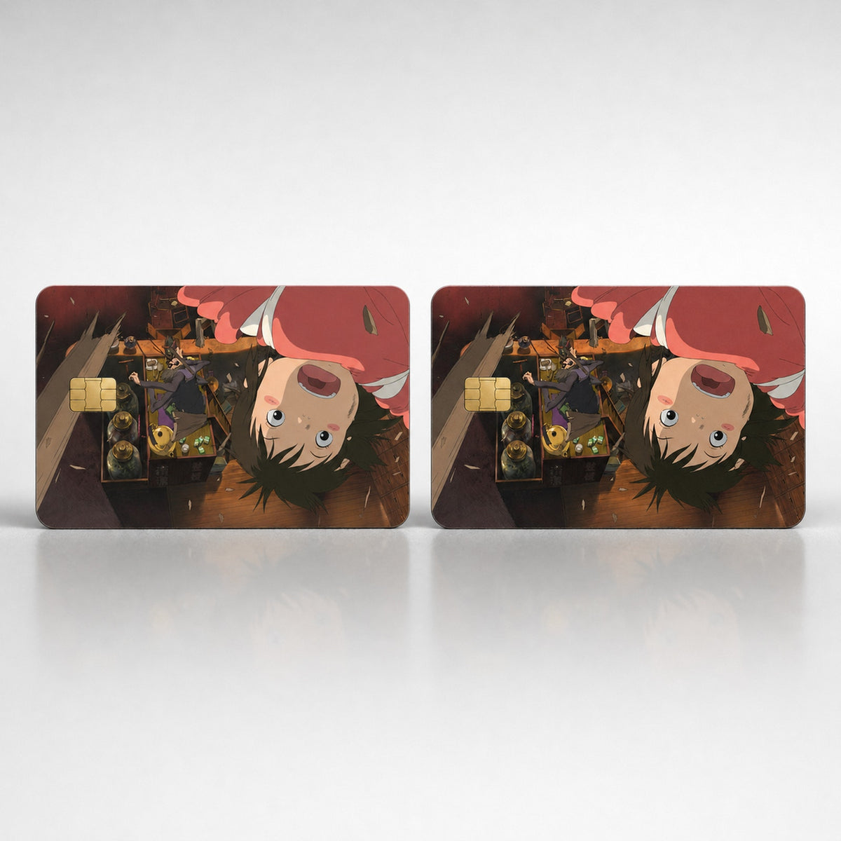 Chihiro Falling into Boiler Room | Spirited Away Ghibli Studio Credit Card Skin