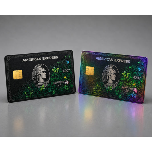 AMEX Black Centurion Botanical Floral Credit Card Skin