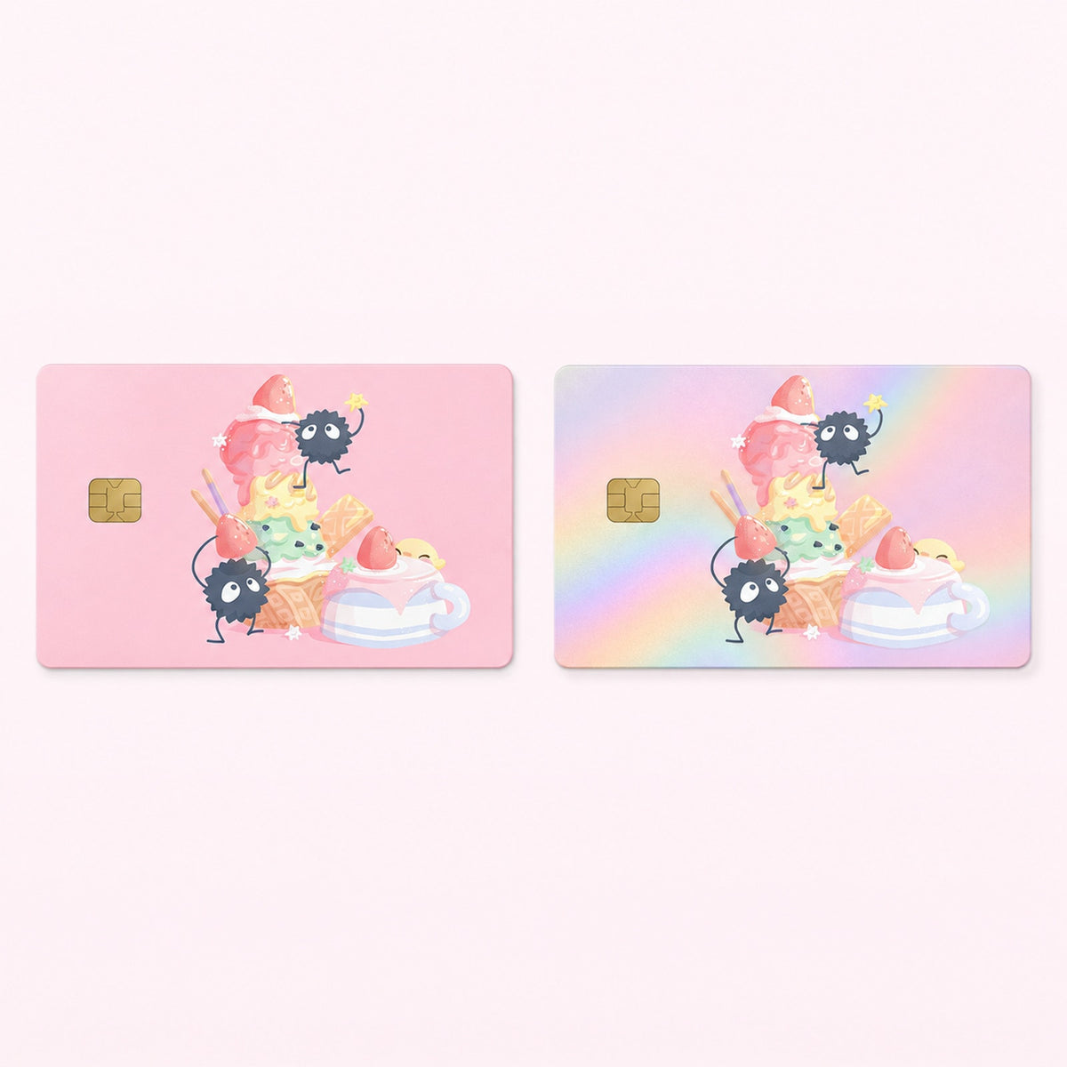 Susuwatari Pastel Ice Cream Feast Ghibli Studio Debit Card Credit Card Skin