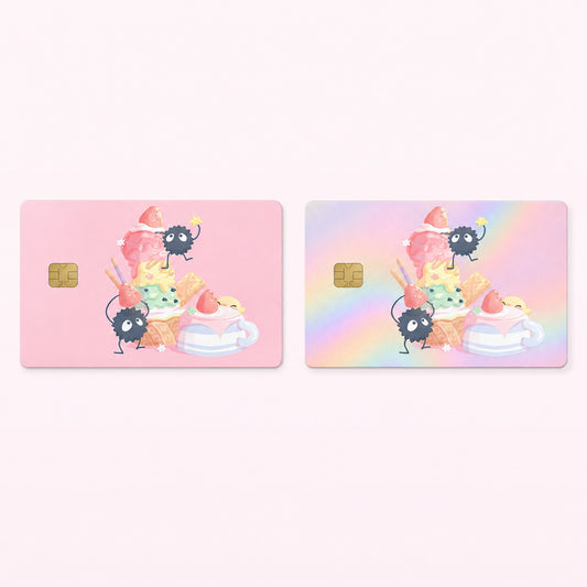 Susuwatari Pastel Ice Cream Feast Ghibli Studio Debit Card Credit Card Skin
