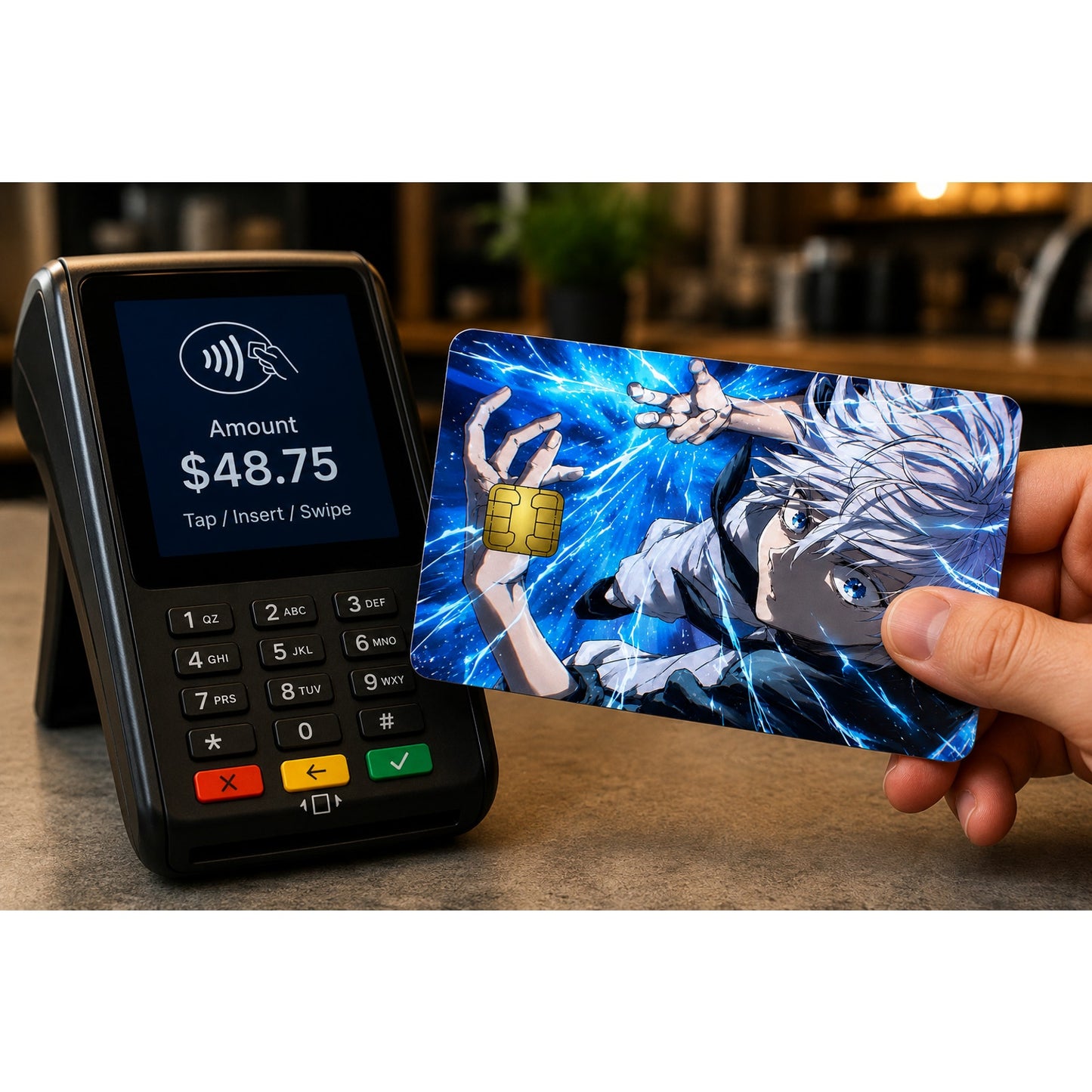 Unleashing Lightning Energy Killua HunterXHunter Debit Card Credit Card Skin