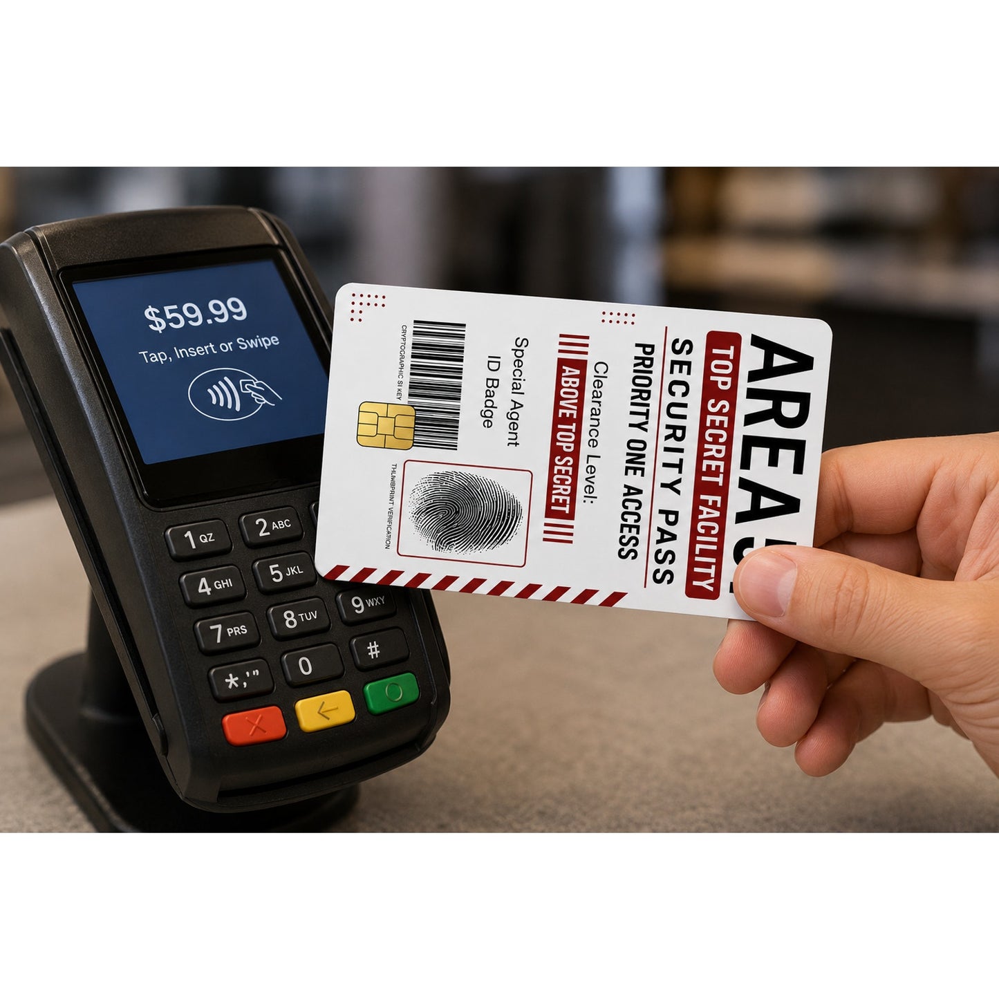 AREA 51 ALIEN UFO SECURITY TOP SECRET AGENT ID Credit Debit Card Skin Sticker