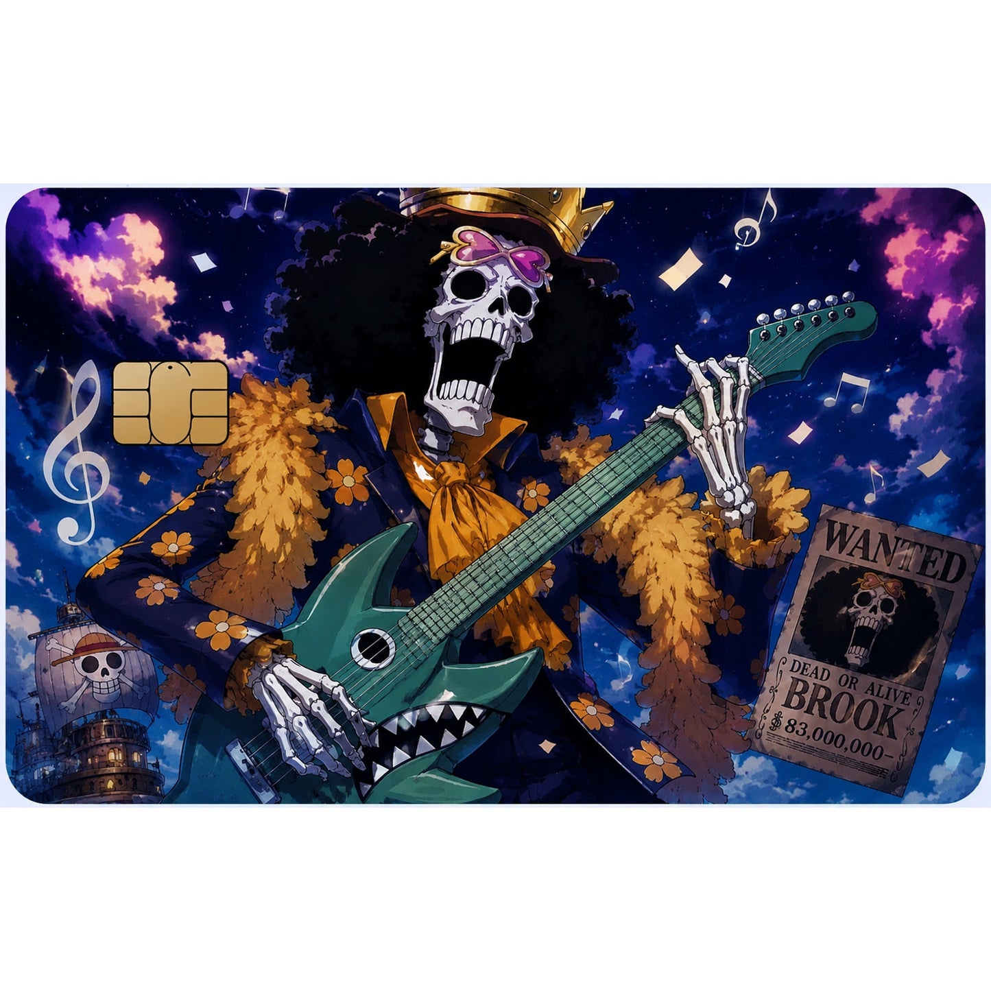 One Piece Anime-Inspired Themed Debit Card Credit Card Skins_Brook