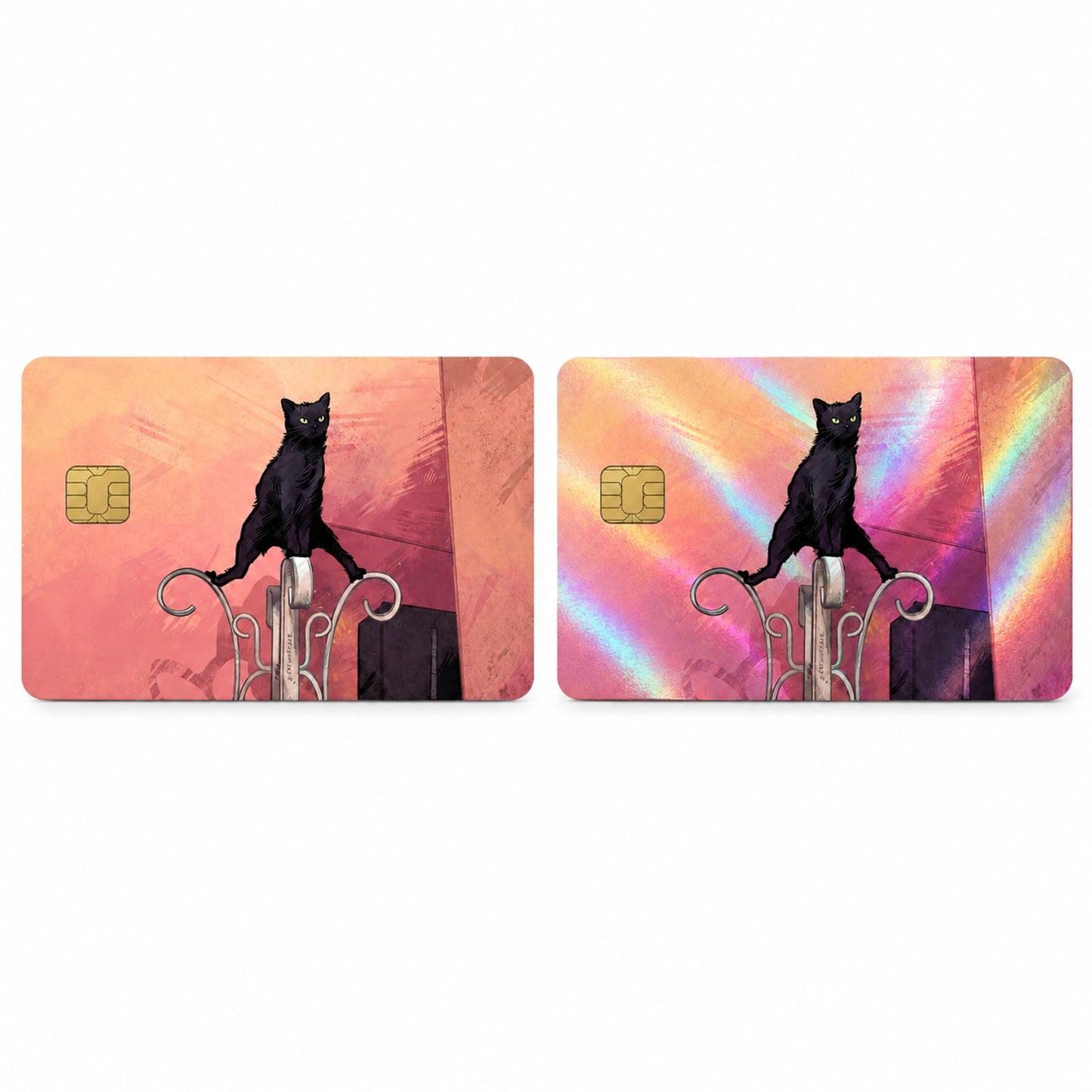 Feline Flexible Black Cat Debit Card Credit Card Skin