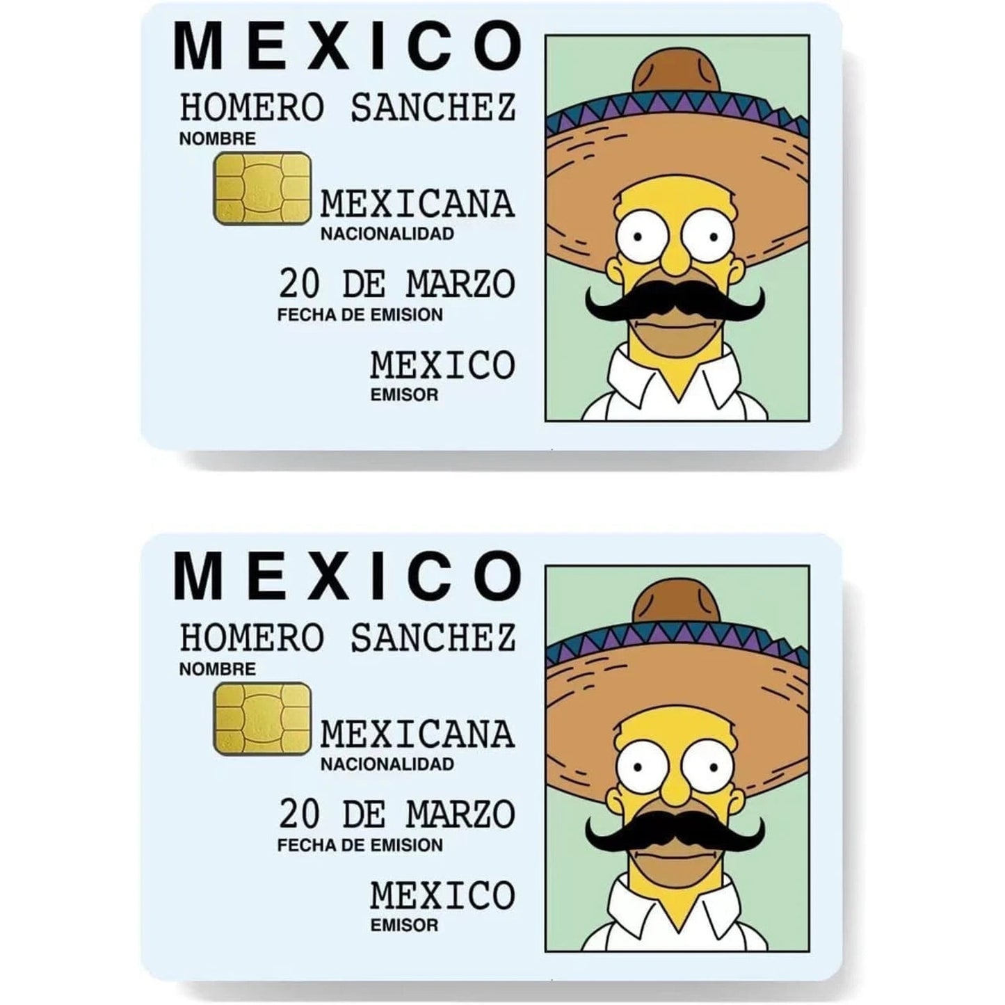 Mexican Homer Sanchez Credit Card Skin Stickers Card Credit Card Skin Card Cover