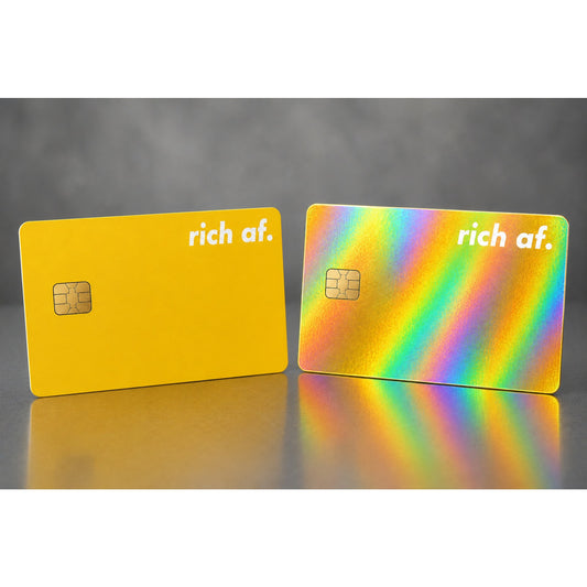 Rich AF Yellow Credit Card Skin Funny Debit Card Vinyl Sticker
