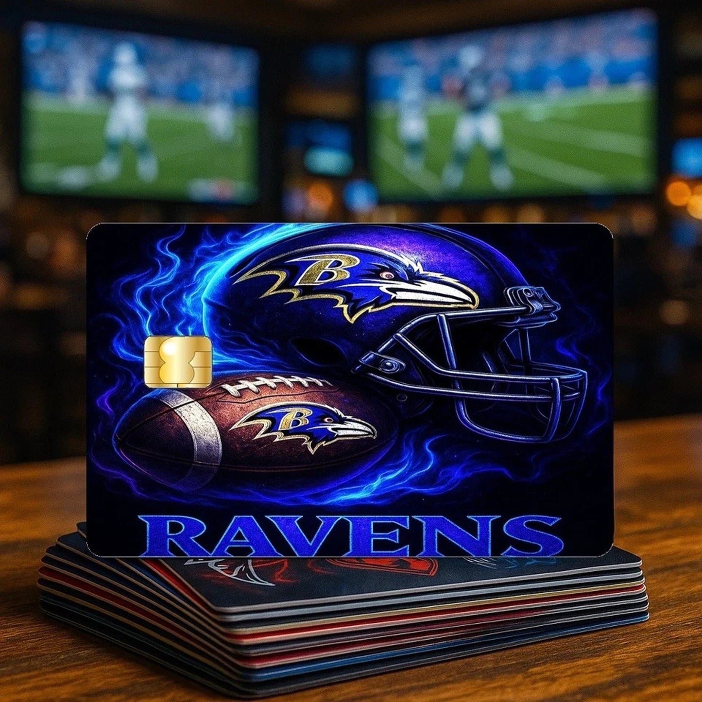 Baltimore Ravens Credit Debit Card Skin Decal NFL Football Vinyl Sticker Sports