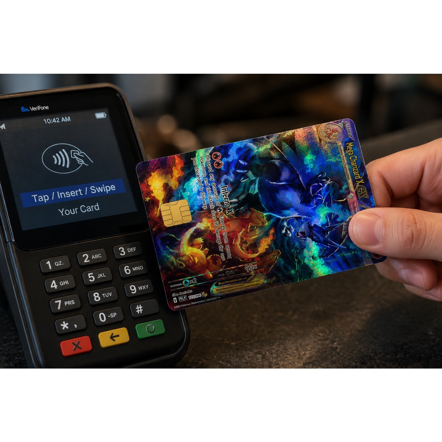 Pokémon Mega Charizard X Debit Credit Card Skin Sticker Decal — US Seller