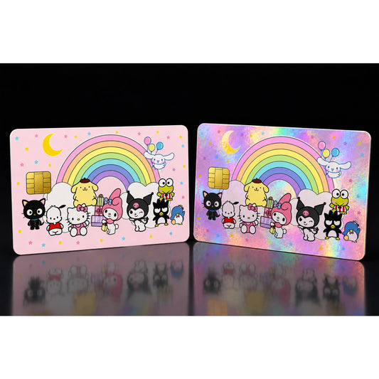 Sanrio Rainbow Friends Credit Card Skin Debit Card Vinyl Sticker Kawaii