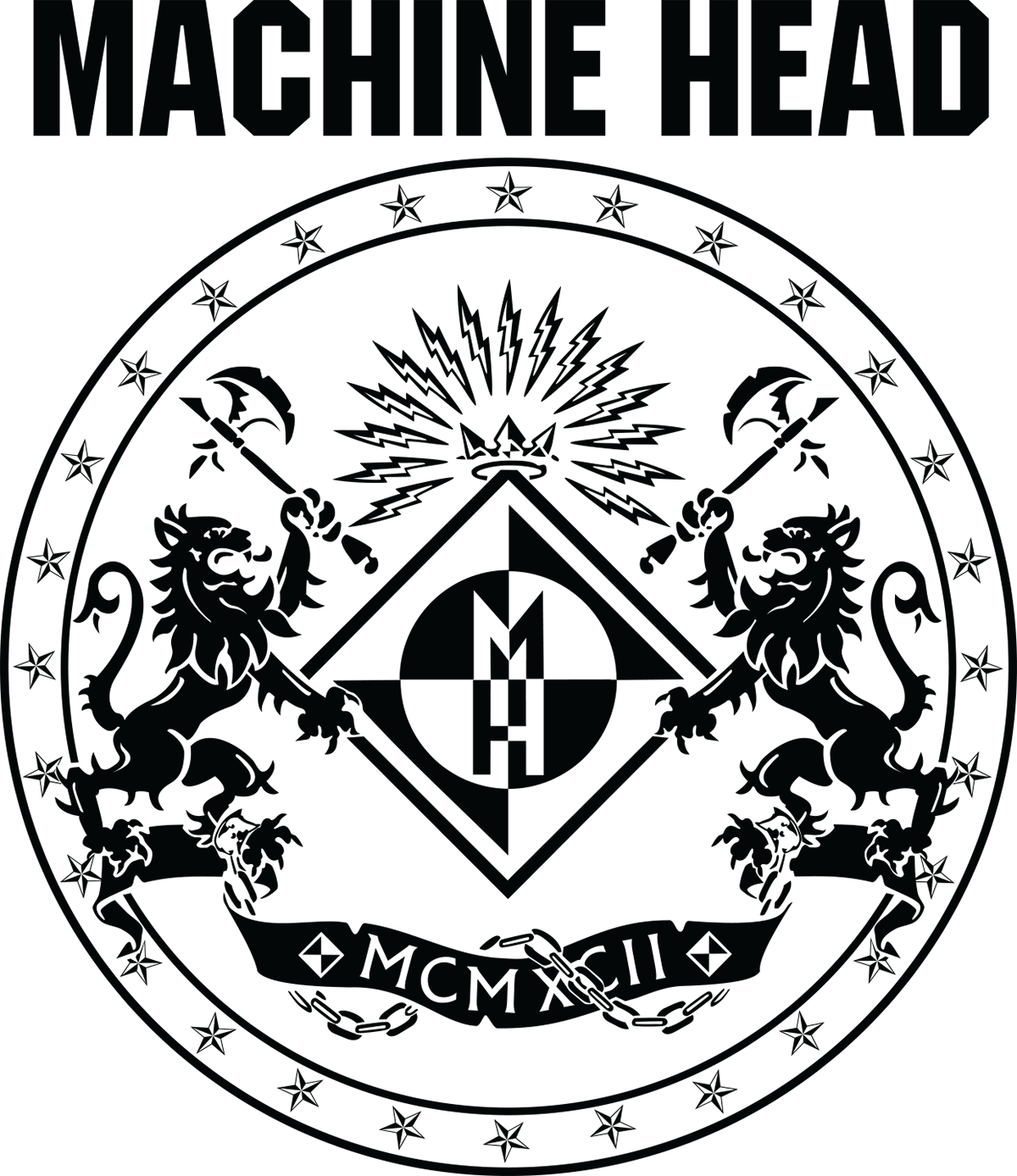 Machine Head logo Color on White Background Vinyl Decal for Car Truck Window Laptop