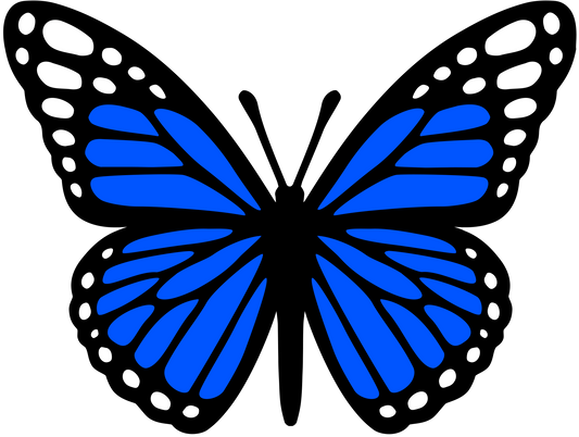 Blue Monarch Butterfly Vinyl Decal Sticker - DECALS OF AMERICA