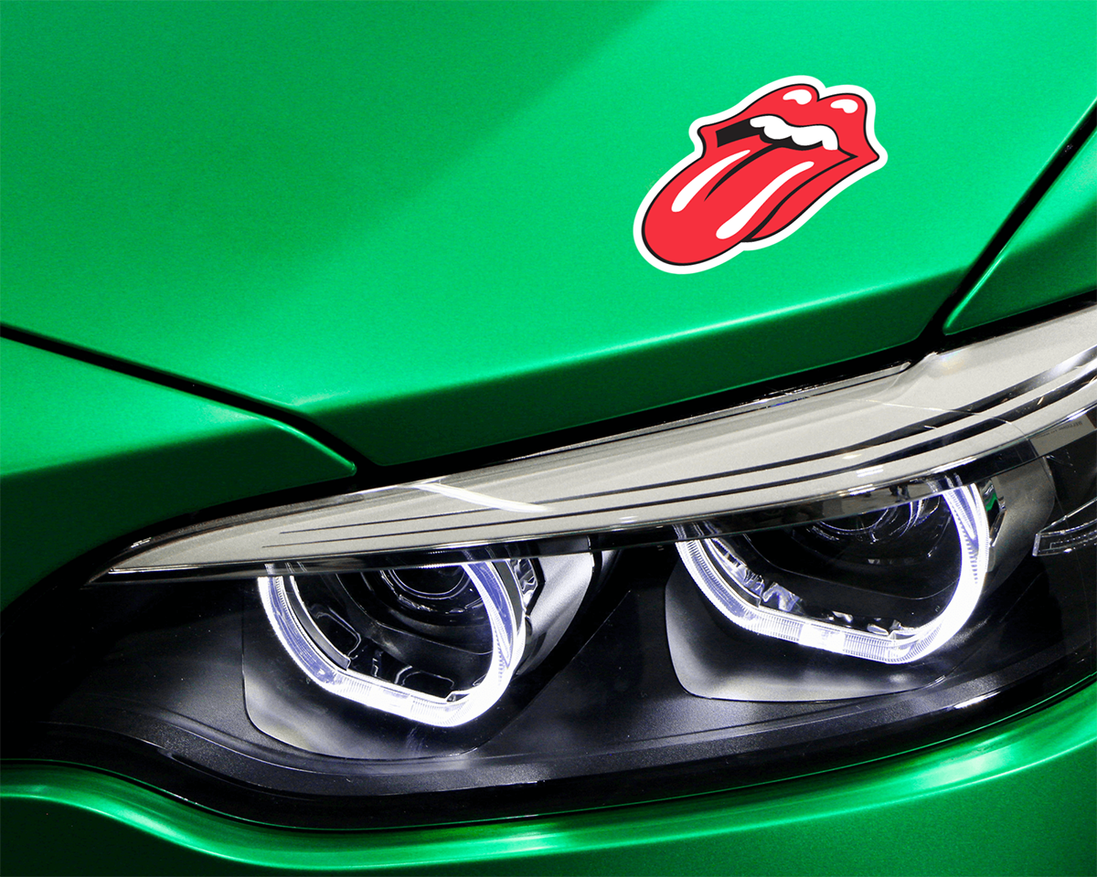 Classic Rolling Stones Tongue & Lips Logo Vinyl Decal Sticker - Waterproof