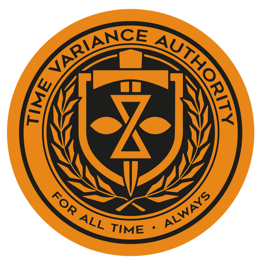 Time Variance Authority seal logo vinyl decal sticker